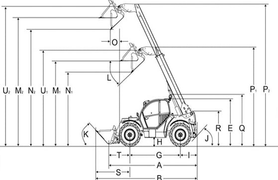 Kramer 5509 teleskoplastare skiss
